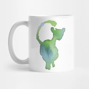 Blue & Green Kiss my Butt Cat Mug